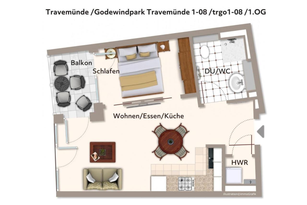 Apartamento Godewindpark Travemünde Godewindpark Travemünde 1-08 Lubeca Exterior foto